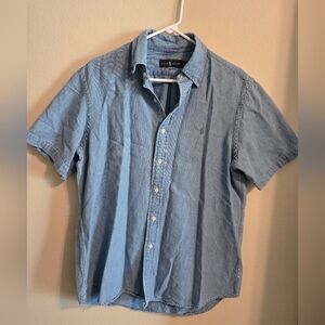 Ralph Lauren Light Blue Short-Sleeve Button-Down Shirt | Mens L